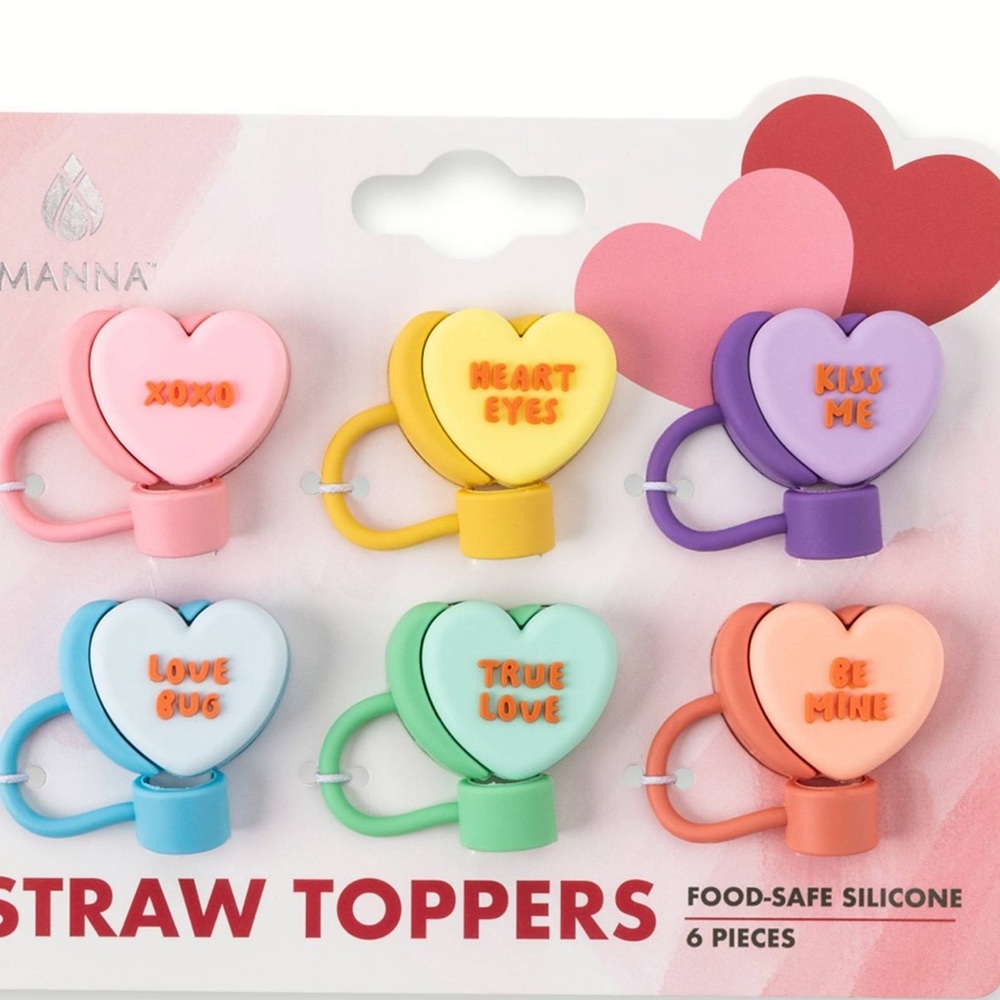 Valentine’s Day Straw covers for Stanley cup straws set of 6 NEW